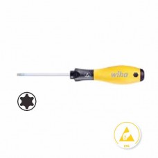 Wiha SoftFinish® ESD Torx® Screwdriver - Dissipative Handle, ESD-Safe - T 6 - 27149